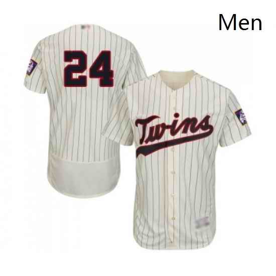 Mens Minnesota Twins 24 C J Cron Cream Alternate Flex Base Authentic Collection Baseball Jersey